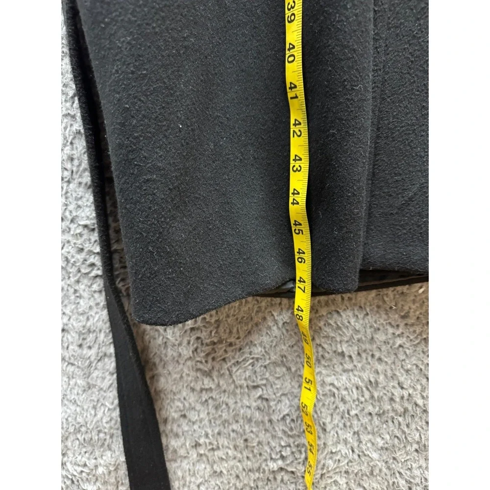 The Frankie Shop Double-Breasted Belted Trench Coat Black Womens Size L/XL - Picture 12 of 16